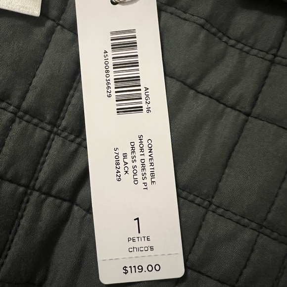 Three Ways to Wear It Dress by Chicos- Black, Petite size 1 equivalent to an 8P. - Picture 11 of 15